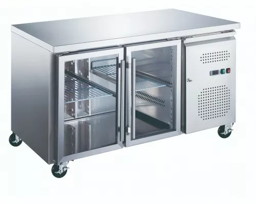 Ledusskapis - 136cm - 2 stikla durvis Counter Fridge - 136cm - 2 Glass Doors