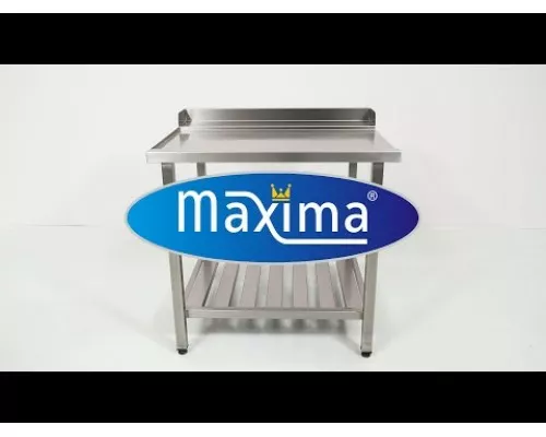 Dishwasher Table - 120 x 75cm - Left - with Backsplash and Storage Shelf Dishwasher Table - 120 x 75cm - Left - with Backsplash and Storage Shelf