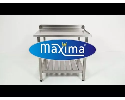 Dishwasher Table - 90 x 75cm - Right - with Backsplash and Storage Shelf Dishwasher Table - 90 x 75cm - Right - with Backsplash and Storage Shelf
