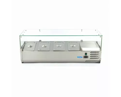 Countertop Prep Fridge - 120cm - Fits 4 x 1/3 GN Virsmas priekšgatavošanas ledusskapis - 120 cm garš - piemērots 4 x 1/3 GN