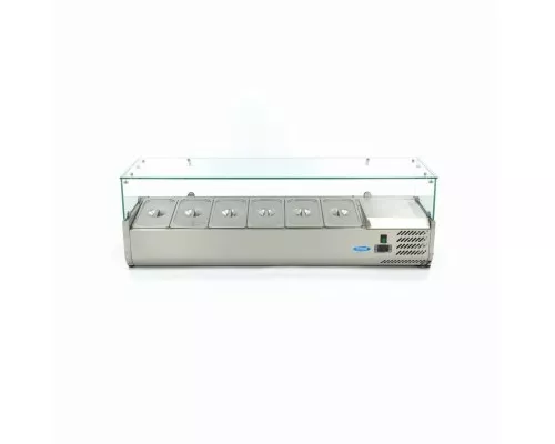 Countertop Prep Fridge - 140cm - Fits 6 x 1/3 GN, Maxima, 09400323, Ingredients Showcase Buy Countertop Prep Fridge - 140cm - Fits 6 x 1/3 GN, Maxima, 09400323