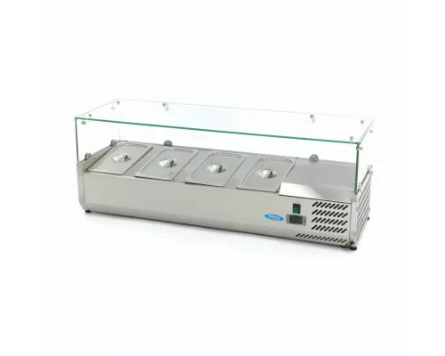 Countertop Prep Fridge - 120cm - Fits 4 x 1/3 GN Virsmas priekšgatavošanas ledusskapis - 120 cm garš - piemērots 4 x 1/3 GN