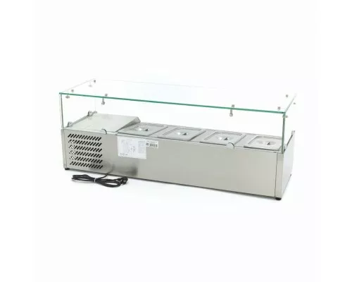 Countertop Prep Fridge - 120cm - Fits 4 x 1/3 GN Virsmas priekšgatavošanas ledusskapis - 120 cm garš - piemērots 4 x 1/3 GN