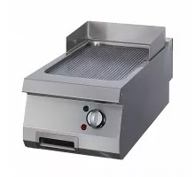 Heavy Duty Griddle - Grooved Chrome - Single Unit - 70cm Deep - Electric