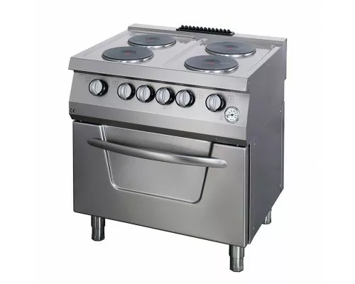 Heavy Duty Stove - 4 Burners - Double Unit - 70cm Deep - with Oven - Electric Heavy Duty Stove - 4 Burners - Double Unit - 70cm Deep - with Oven - Electric