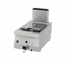 Heavy Duty Deep Fryer - 1 x 12L - Single Unit - 70cm Deep - with Drain Tap - Gas