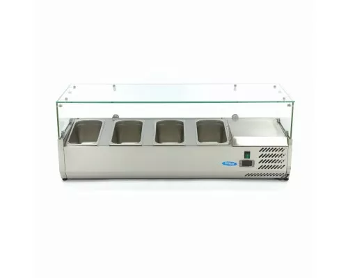 Countertop Prep Fridge - 120cm - Fits 4 x 1/3 GN Virsmas priekšgatavošanas ledusskapis - 120 cm garš - piemērots 4 x 1/3 GN