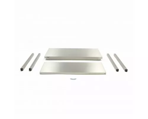 Stainless Steel Table - 60 x 60 cm - Adjustable Height - with Storage Shelf Stainless Steel Table - 60 x 60 cm - Adjustable Height - with Storage Shelf