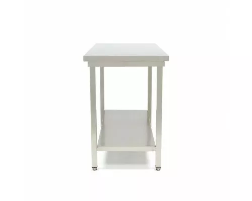 Stainless Steel Table - 140 x 60cm - Adjustable Height - with Storage Shelf Stainless Steel Table - 140 x 60cm - Adjustable Height - with Storage Shelf