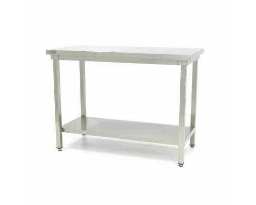 Stainless Steel Table - 100 x 60cm - Adjustable Height - with Storage Shelf Stainless Steel Table - 100 x 60cm - Adjustable Height - with Storage Shelf