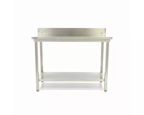 Stainless Steel Table - 100 x 70cm - Adjustable Height - with Backsplash Stainless Steel Table - 100 x 70cm - Adjustable Height - with Backsplash