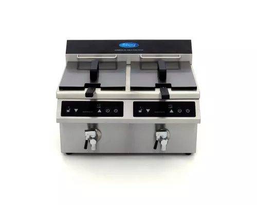 Deep Fryer - 2 x 8L - 2 Baskets - with Drain Tap - Induction, Maxima, 09371095, Deep fryers Buy Deep Fryer - 2 x 8L - 2 Baskets - with Drain Tap - Induction, Maxima, 09371095