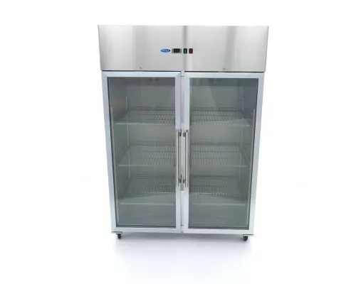 Freezer - 1200L - 6 Adjustable Shelves (2/1GN) - Stainless Steel - with Glass Door Freezer - 1200L - 6 Adjustable Shelves (2/1GN) - Stainless Steel - with Glass Door