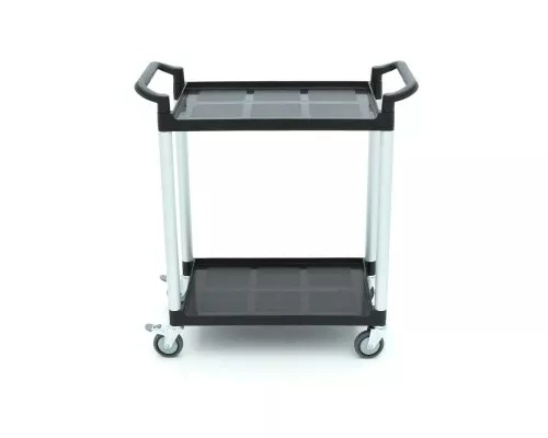 Servēšanas ratiņi - 2 plastmasas plaukti - 86,5 x 42,5 cm Serving Trolley – 2 Plastic Shelves – 86,5 x 42,5cm