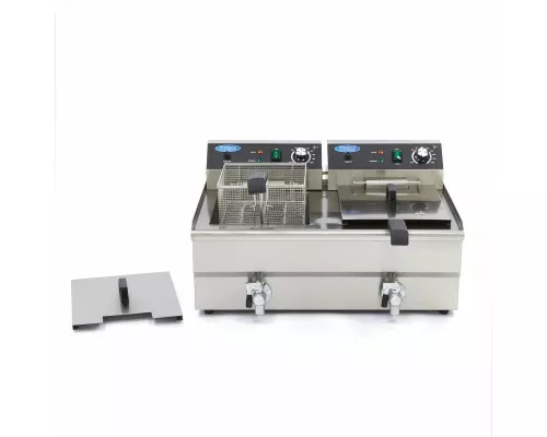 Deep Fryer - 2 x 16L - 2 Baskets - with Drain Tap Deep Fryer - 2 x 16L - 2 Baskets - with Drain Tap