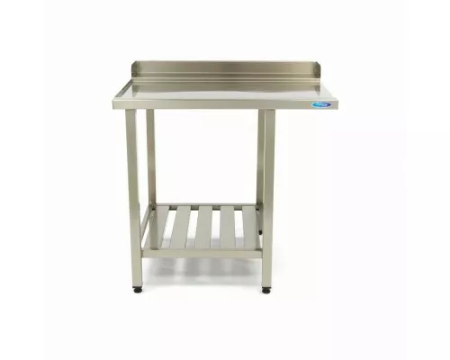Dishwasher Table - 120 x 75cm - Left - with Backsplash and Storage Shelf Dishwasher Table - 120 x 75cm - Left - with Backsplash and Storage Shelf