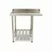 Dishwasher Table - 120 x 75cm - Left - with Backsplash and Storage Shelf