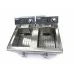 Fritēze - 2 x 13L - 2 grozi - ar iztukšošanas krānu, Maxima, 09365231