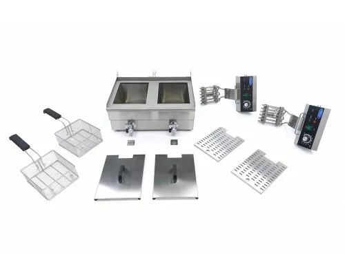 Deep Fryer - 2 x 10L - 2 Baskets - with Drain Tap, Maxima, 09365229, Deep fryers Buy Deep Fryer - 2 x 10L - 2 Baskets - with Drain Tap, Maxima, 09365229