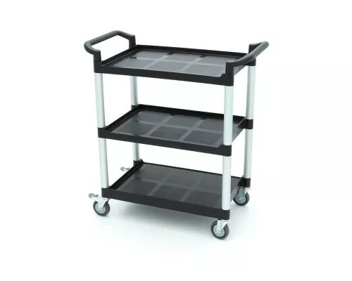 Serving Trolley – 3 Plastic Shelves – 86,5 x 42,5cm Serving Trolley – 3 Plastic Shelves – 86,5 x 42,5cm