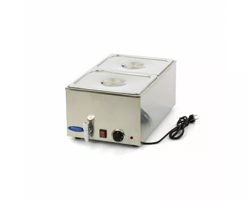 Bain Marie - with Tap - incl 2 x 1/2 GN Set - Electric Bain Marie - ar krānu - iekļaujot 2 x 1/2 GN komplektu - elektrisks