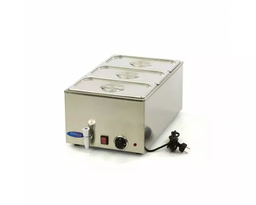 Bain Marie - ar krānu - iekļauts 3 x 1/3 GN komplekts - elektrisks, Maxima, 09300011, Karstais marmīts Pirkt Bain Marie - ar krānu - iekļauts 3 x 1/3 GN komplekts - elektrisks, Maxima, 09300011