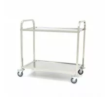 Stainless Steel Serving Trolley - 2 Shelves