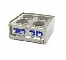 Komerciāla plīts - 4 degļi - dubultā iekārta - 60 cm dziļumā - 400 V