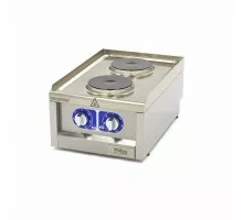 Komerciāla plīts - 2 degļi - viengabala - 60 cm dziļumā - elektriskā