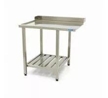 Dishwasher Table - 70 x 75cm - Left - with Backsplash and Storage Shelf