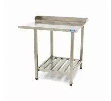 Dishwasher Table - 70 x 75cm - Right - with Backsplash and Storage Shelf