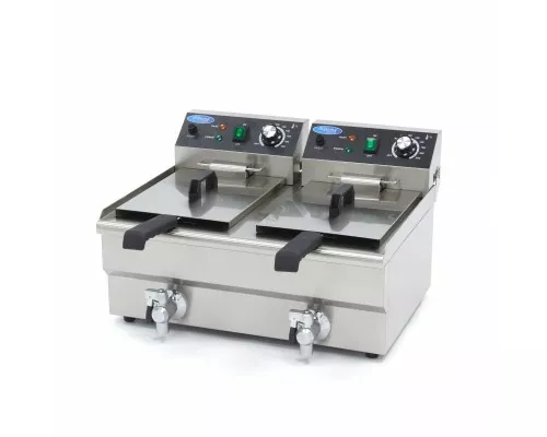 Deep Fryer - 2 x 10L - 2 Baskets - with Drain Tap, Maxima, 09365229, Deep fryers Buy Deep Fryer - 2 x 10L - 2 Baskets - with Drain Tap, Maxima, 09365229
