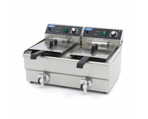 Fritēze - 2 x 13L - 2 grozi - ar iztukšošanas krānu, Maxima, 09365231, Friteri Pirkt Fritēze - 2 x 13L - 2 grozi - ar iztukšošanas krānu, Maxima, 09365231