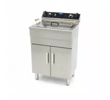 Fritēze - 30L - 1 grozs - ar iztukšošanas krānu un statīvu