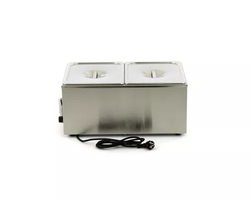 Bain Marie - with Tap - incl 2 x 1/2 GN Set - Electric Bain Marie - ar krānu - iekļaujot 2 x 1/2 GN komplektu - elektrisks