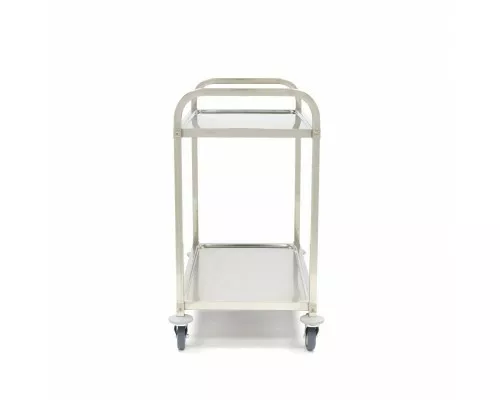 Stainless Steel Serving Trolley - 2 Shelves {Nerūsējošā tērauda servēšanas ratiņkājs - 2 plaukti}