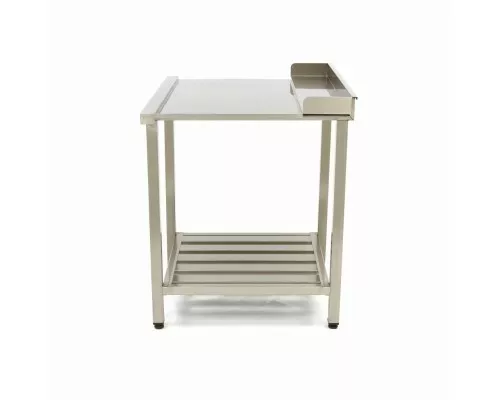 Dishwasher Table - 90 x 75cm - Right - with Backsplash and Storage Shelf Dishwasher Table - 90 x 75cm - Right - with Backsplash and Storage Shelf