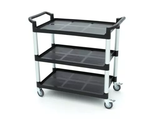 Тележка для сервировки - 3 пластиковые полки - 103 x 50,5 см, Maxima, 09507002, Тележка для подносов Купить Тележка для сервировки - 3 пластиковые полки - 103 x 50,5 см, Maxima, 09507002