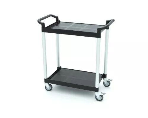 Servēšanas ratiņi - 2 plastmasas plaukti - 86,5 x 42,5 cm Serving Trolley – 2 Plastic Shelves – 86,5 x 42,5cm