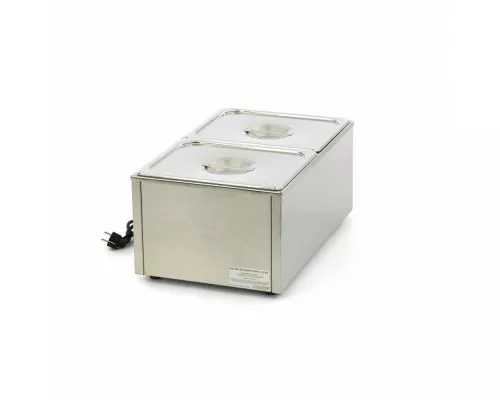 Bain Marie - with Tap - incl 2 x 1/2 GN Set - Electric Bain Marie - ar krānu - iekļaujot 2 x 1/2 GN komplektu - elektrisks