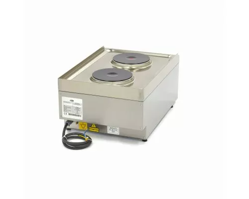 Commercial Grade Cooker - 2 Burners - Single Unit - 60cm Deep - Electric Commercial Grade Cooker - 2 Burners - Single Unit - 60cm Deep - Electric