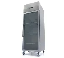 Freezer - 700L - 3 Adjustable Shelves (2/1 GN) - Stainless Steel - with Glass Door