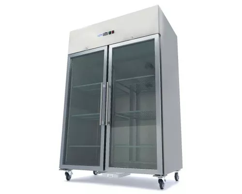 Freezer - 1200L - 6 Adjustable Shelves (2/1GN) - Stainless Steel - with Glass Door Freezer - 1200L - 6 Adjustable Shelves (2/1GN) - Stainless Steel - with Glass Door