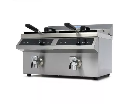 Deep Fryer - 2 x 8L - 2 Baskets - with Drain Tap - Induction, Maxima, 09371095, Deep fryers Buy Deep Fryer - 2 x 8L - 2 Baskets - with Drain Tap - Induction, Maxima, 09371095