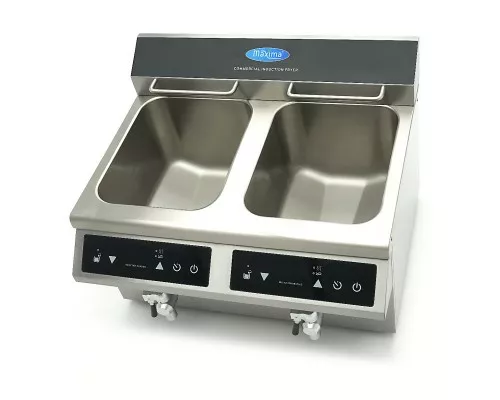 Deep Fryer - 2 x 8L - 2 Baskets - with Drain Tap - Induction, Maxima, 09371095, Deep fryers Buy Deep Fryer - 2 x 8L - 2 Baskets - with Drain Tap - Induction, Maxima, 09371095