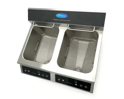 Deep Fryer - 2 x 8L - 2 Baskets - with Drain Tap - Induction, Maxima, 09371095, Deep fryers Buy Deep Fryer - 2 x 8L - 2 Baskets - with Drain Tap - Induction, Maxima, 09371095