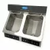 Deep Fryer - 2 x 8L - 2 Baskets - with Drain Tap - Induction, Maxima, 09371095