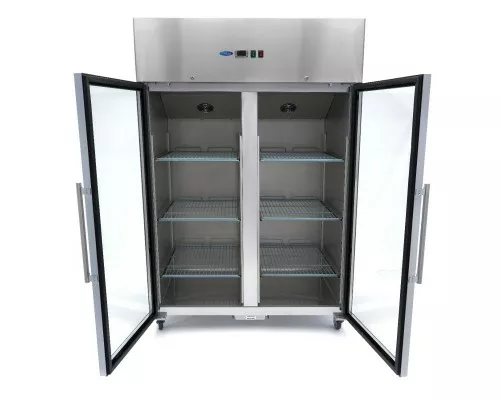 Freezer - 1200L - 6 Adjustable Shelves (2/1GN) - Stainless Steel - with Glass Door Freezer - 1200L - 6 Adjustable Shelves (2/1GN) - Stainless Steel - with Glass Door