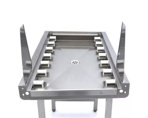 Stainless Steel Straight Roller Table - for Rack Conveyor Dishwasher Stainless Steel Straight Roller Table - for Rack Conveyor Dishwasher