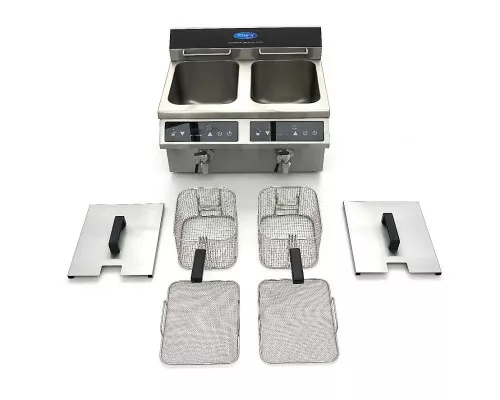 Deep Fryer - 2 x 8L - 2 Baskets - with Drain Tap - Induction, Maxima, 09371095, Deep fryers Buy Deep Fryer - 2 x 8L - 2 Baskets - with Drain Tap - Induction, Maxima, 09371095